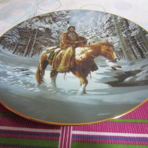 VINTAGE "MAN WHO WALKS ALONE" FROM THE MYSTIC WARRIORS PLATE COLLECTION.